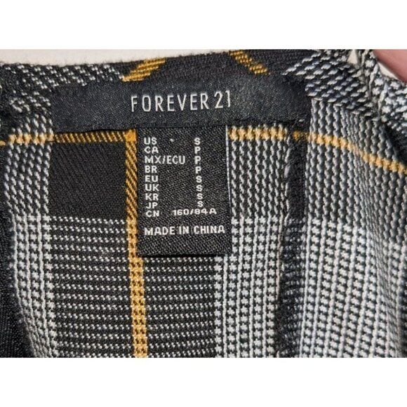 Forever 21 S Small Black And Gold Flannel Design Dress - Picture 4 of 5